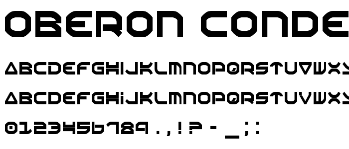 Oberon Condensed font